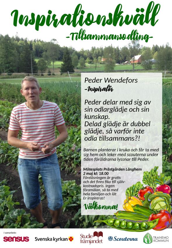 Peder Wendefors håller en föreläsning om odling