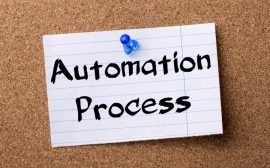 Lapp på anslagstavla med texten Automation Process