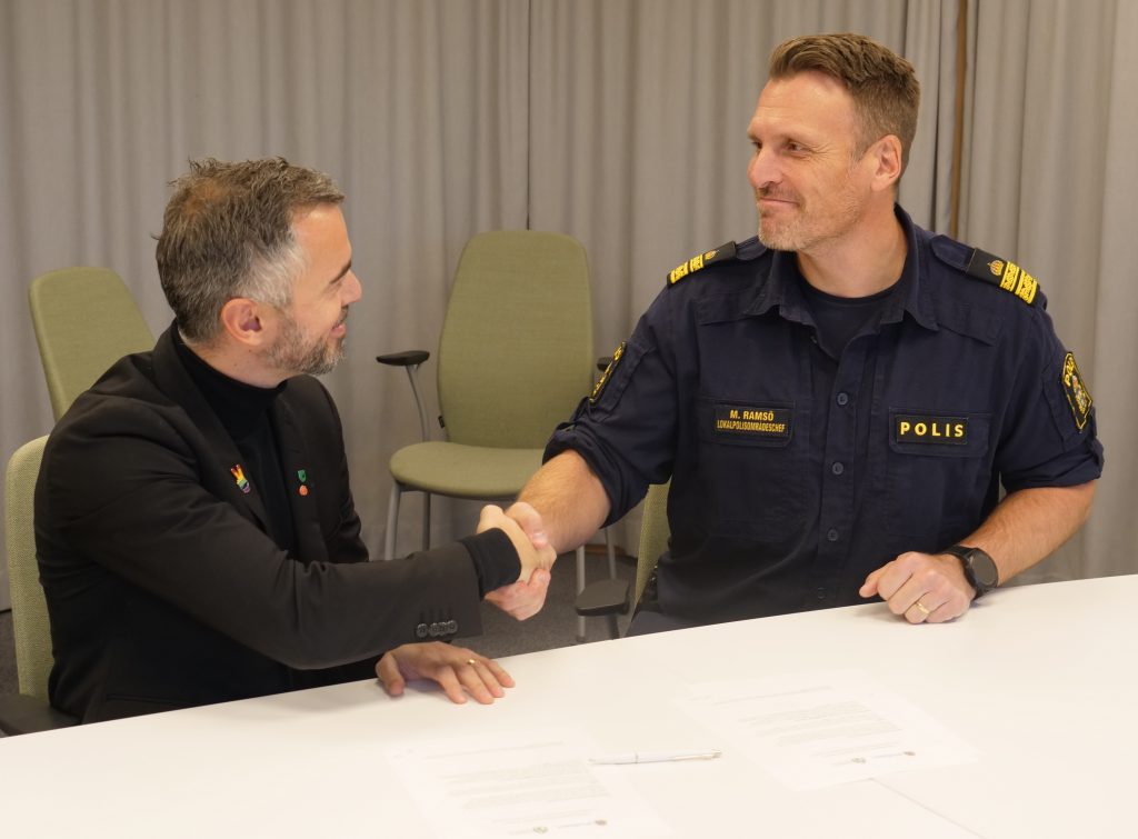 Driton och Mattias Ramsö lokalpolisområdeschef