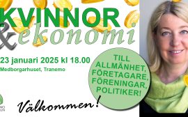 Inbjudan till föreläsning, Kvinnor och ekonomi